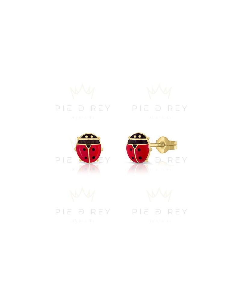 Earrings Ladybug in Gold