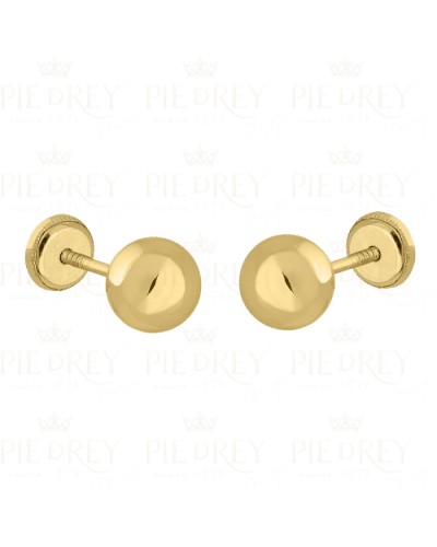 Earrings Plain Ball in Gold