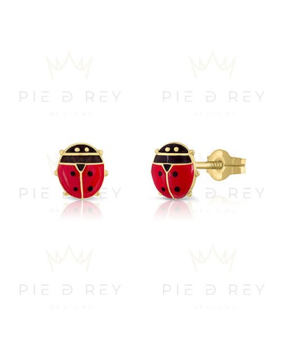 Earrings Ladybug in Gold